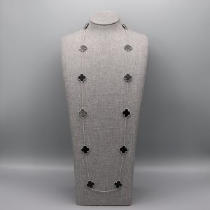 Sautoir Fleur et Onyx