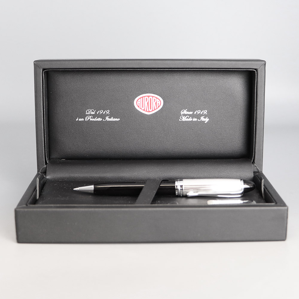 Stylo en argent Aurora Ipsilon Silver noir – Image 2