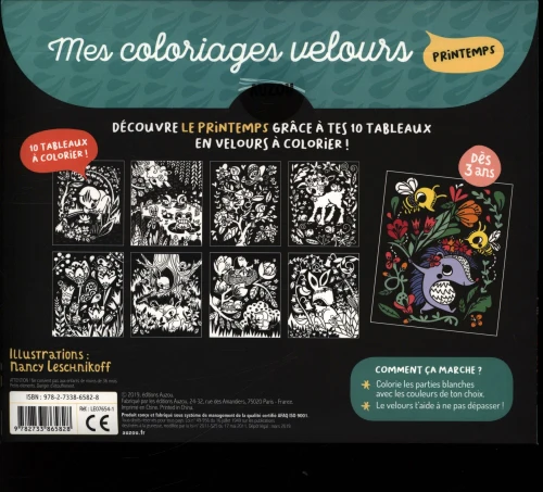 Printemps - 10 Tableaux de velours à colorier dès 3 ans – Image 2