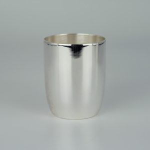 Timbale argent massif Tonneau uni